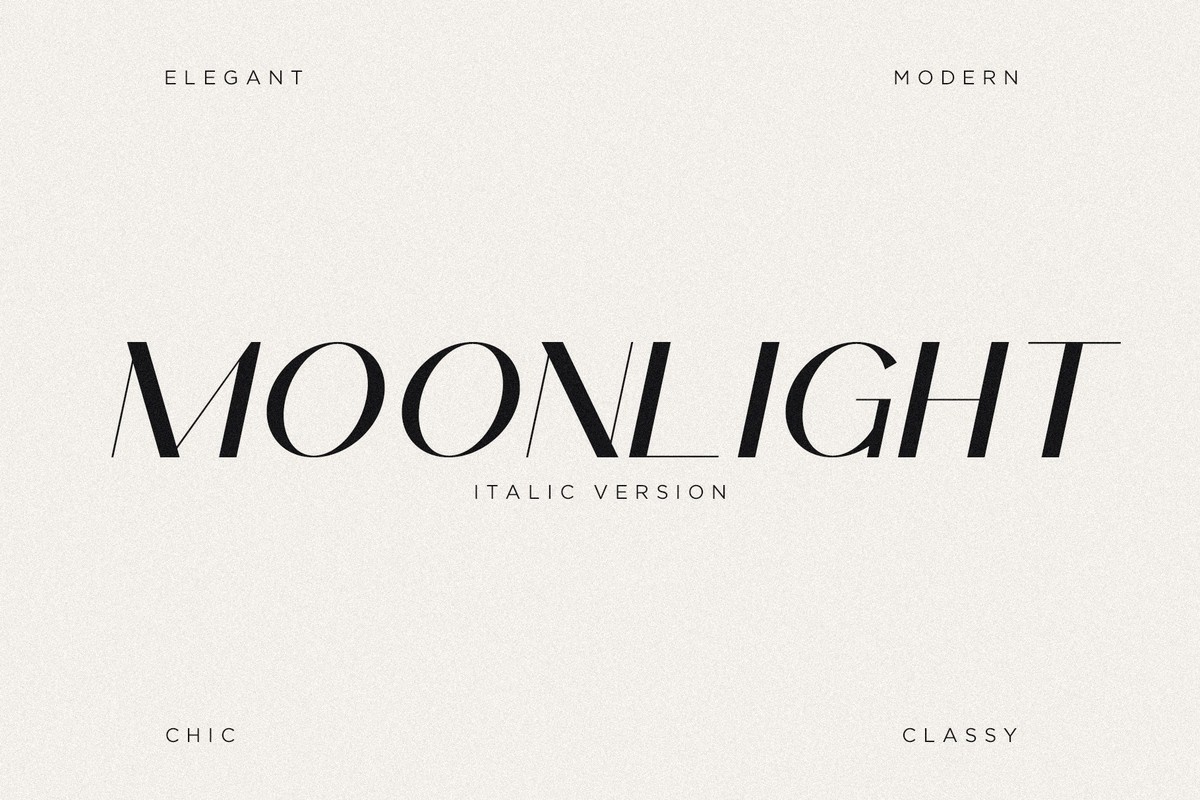 폰트 Moonlight Italic