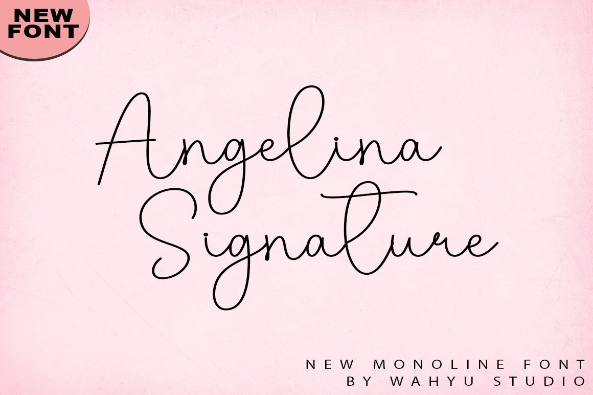 폰트 Angelina Signature