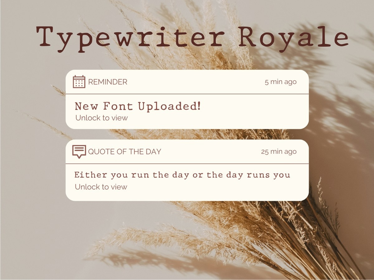 폰트 Typewriter Royale