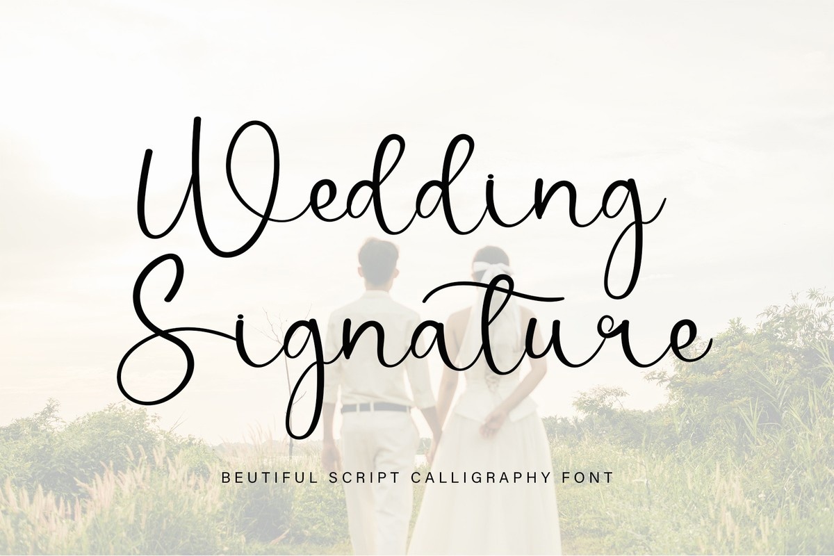 폰트 Wedding Signature