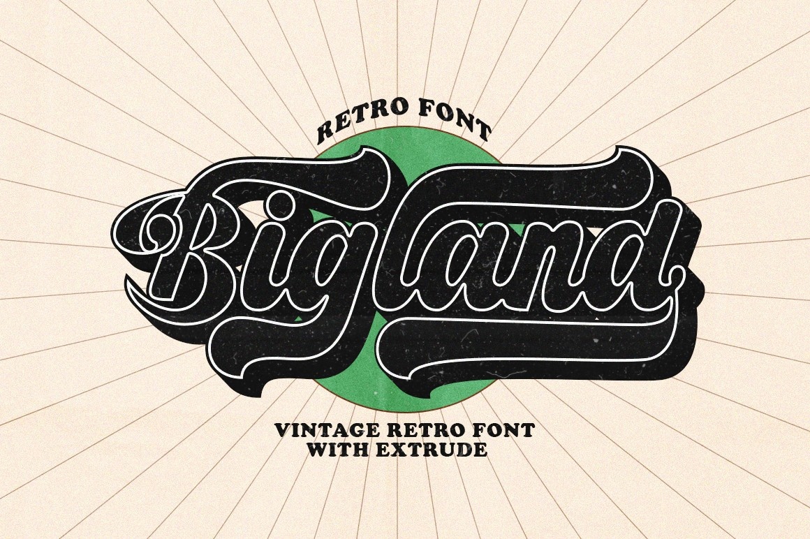 폰트 Bigland Retro
