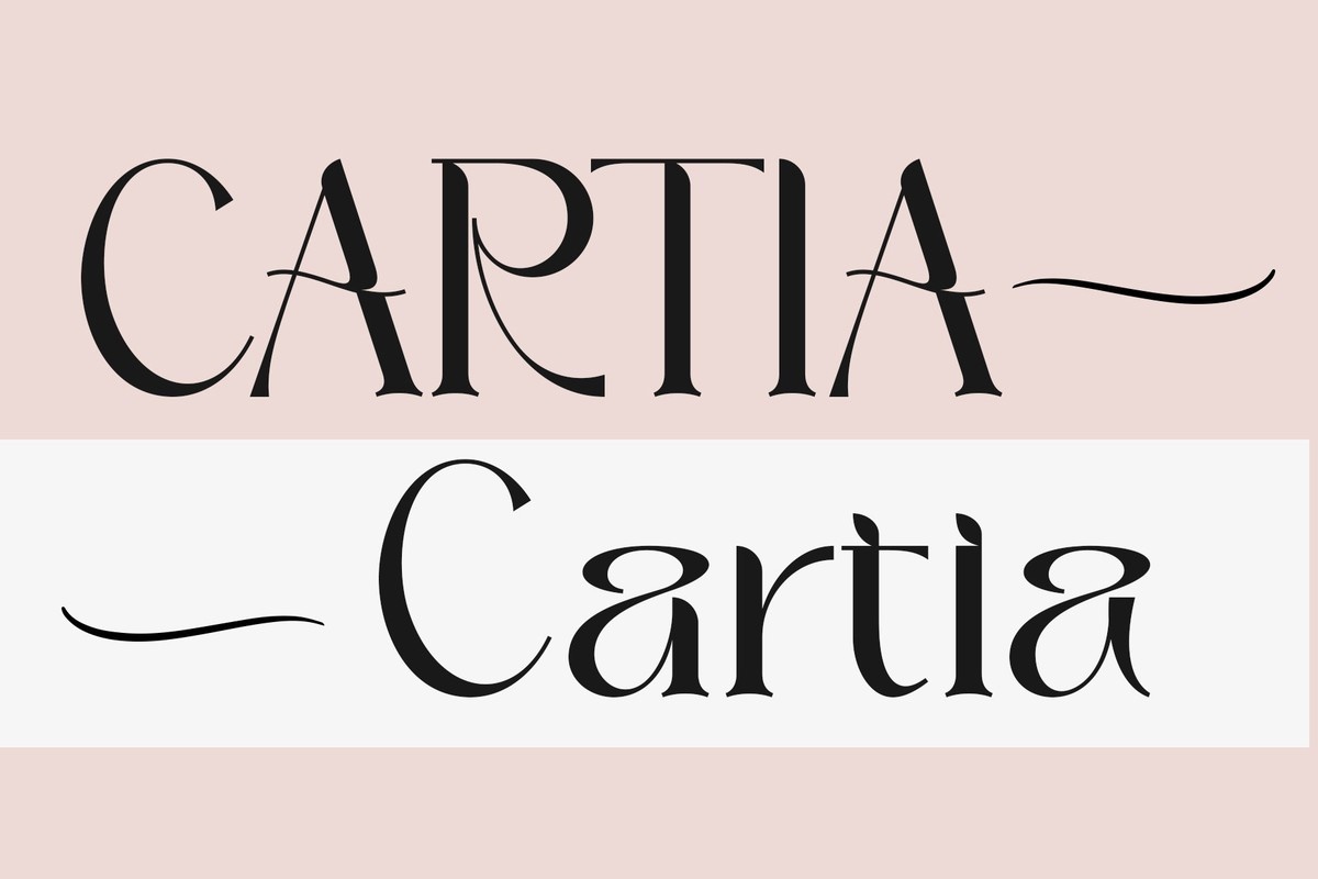 폰트 Cartia