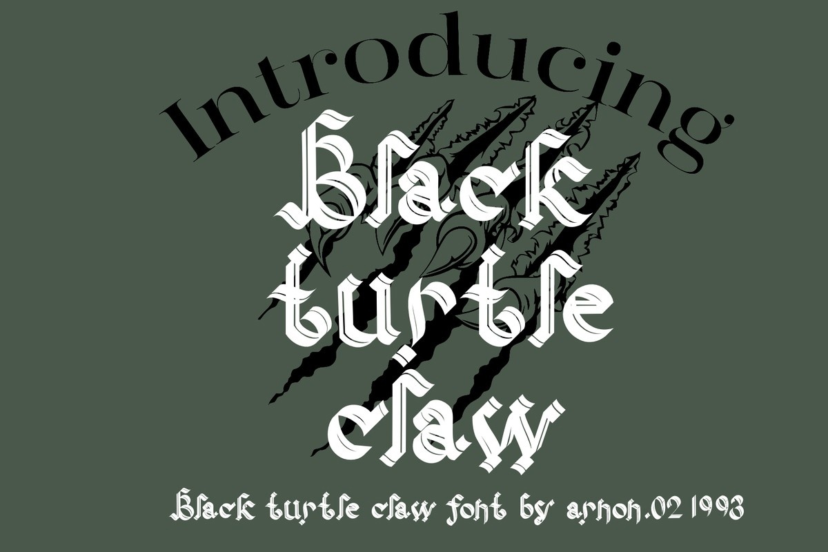 폰트 Black Turtle Claw