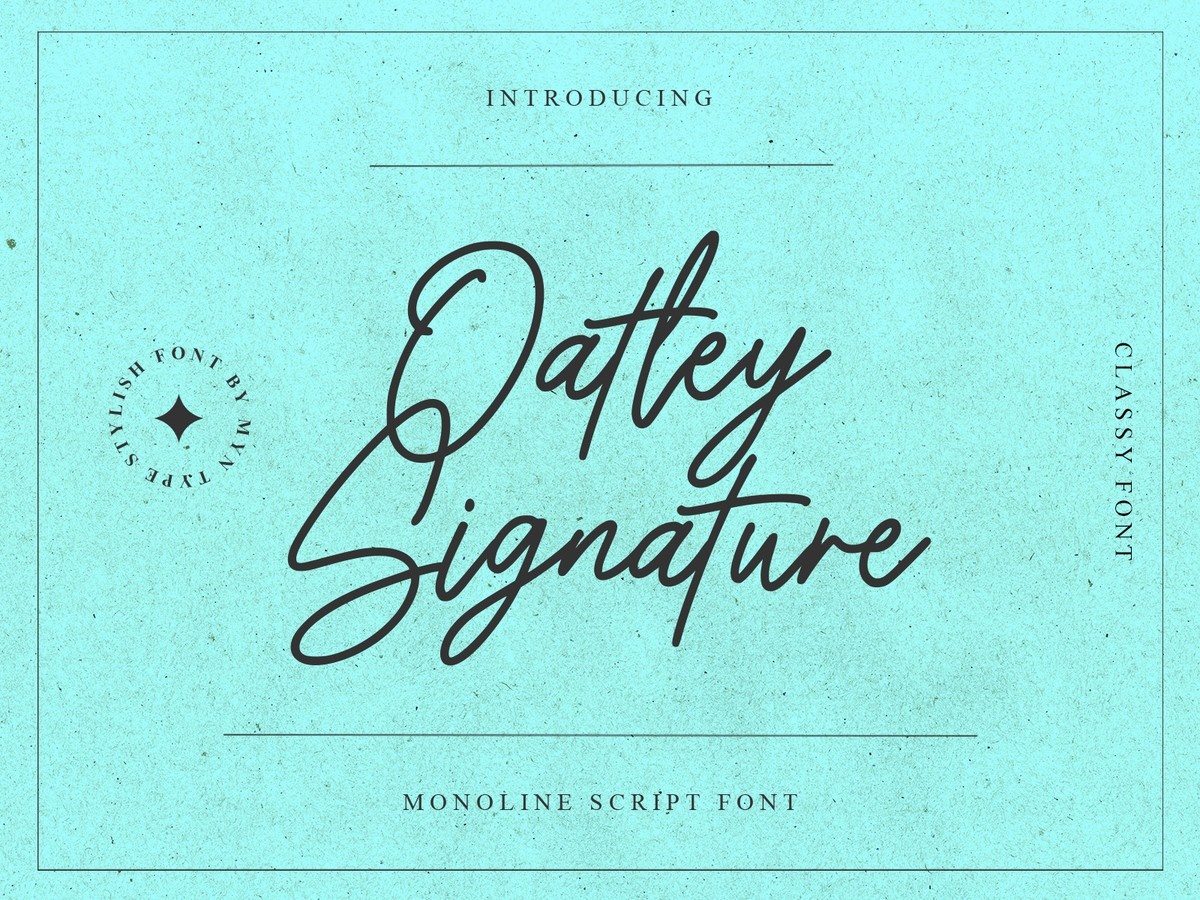 폰트 Oatley Signature