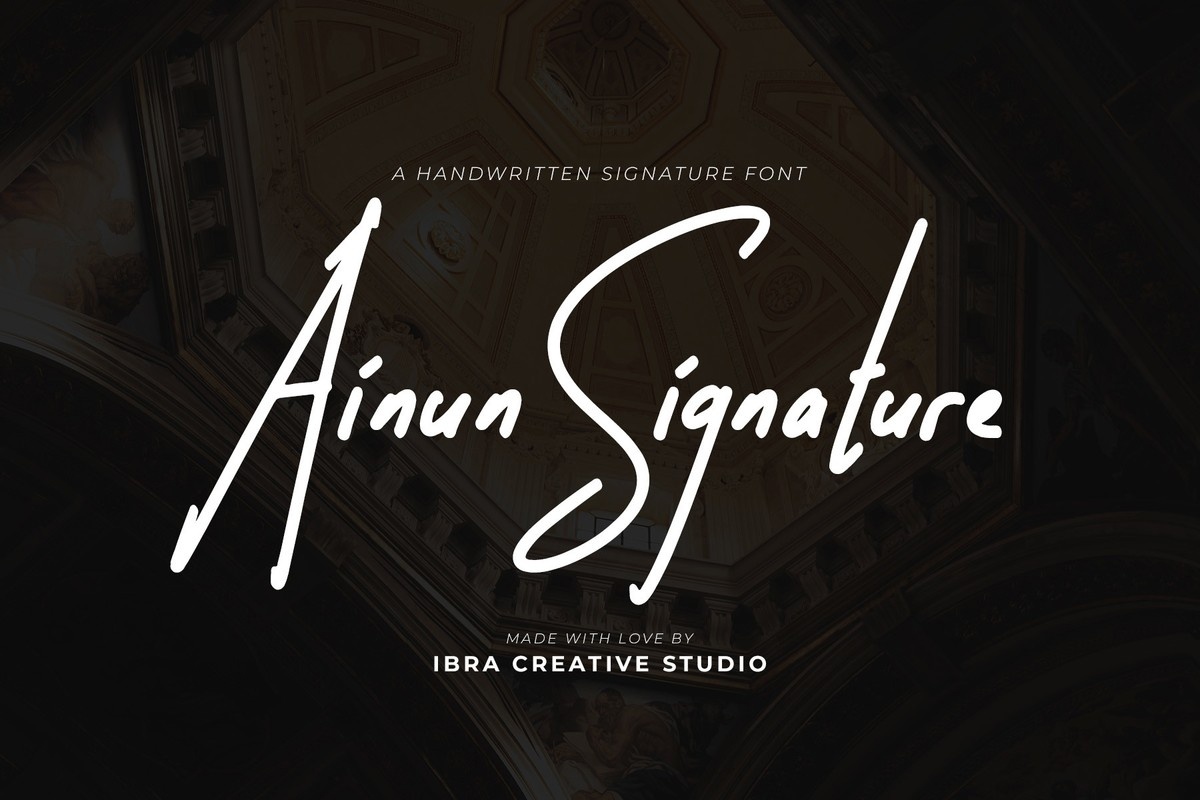 폰트 Ainun Signature