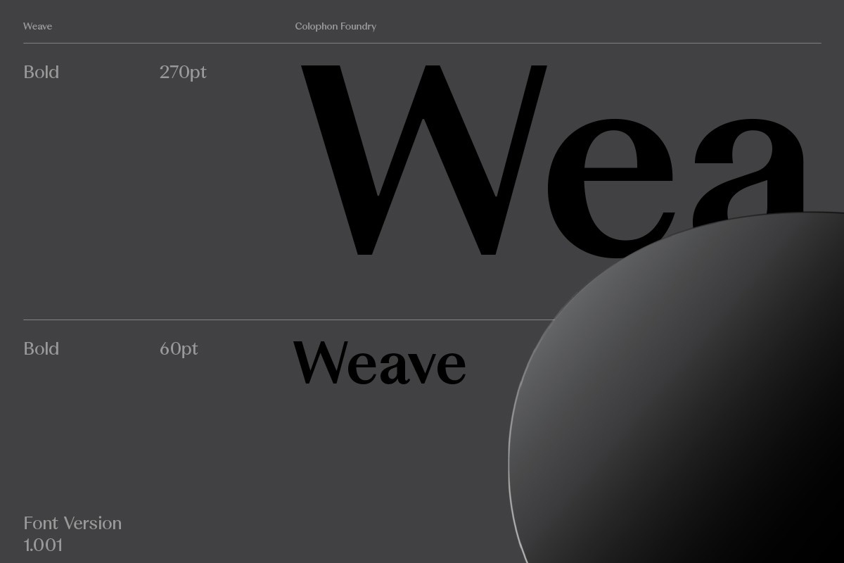 폰트 Weave