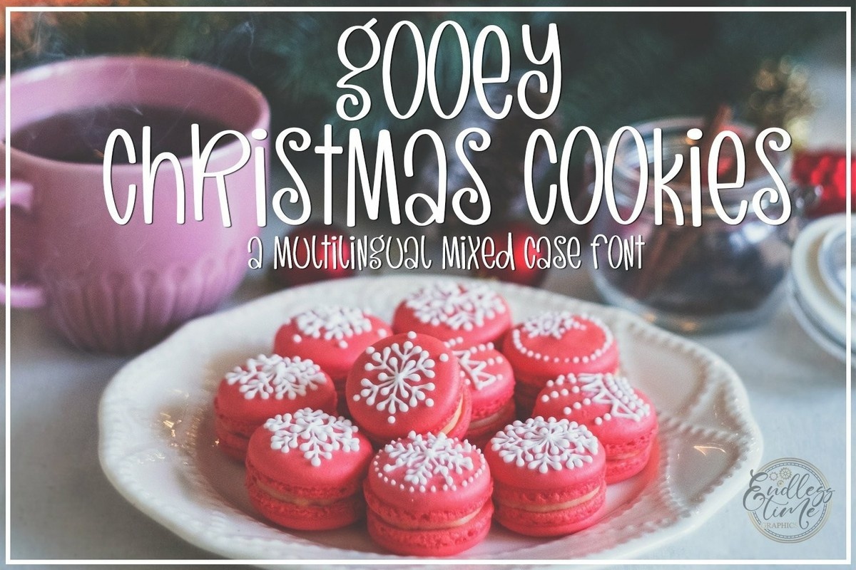 폰트 Gooey Christmas Cookies