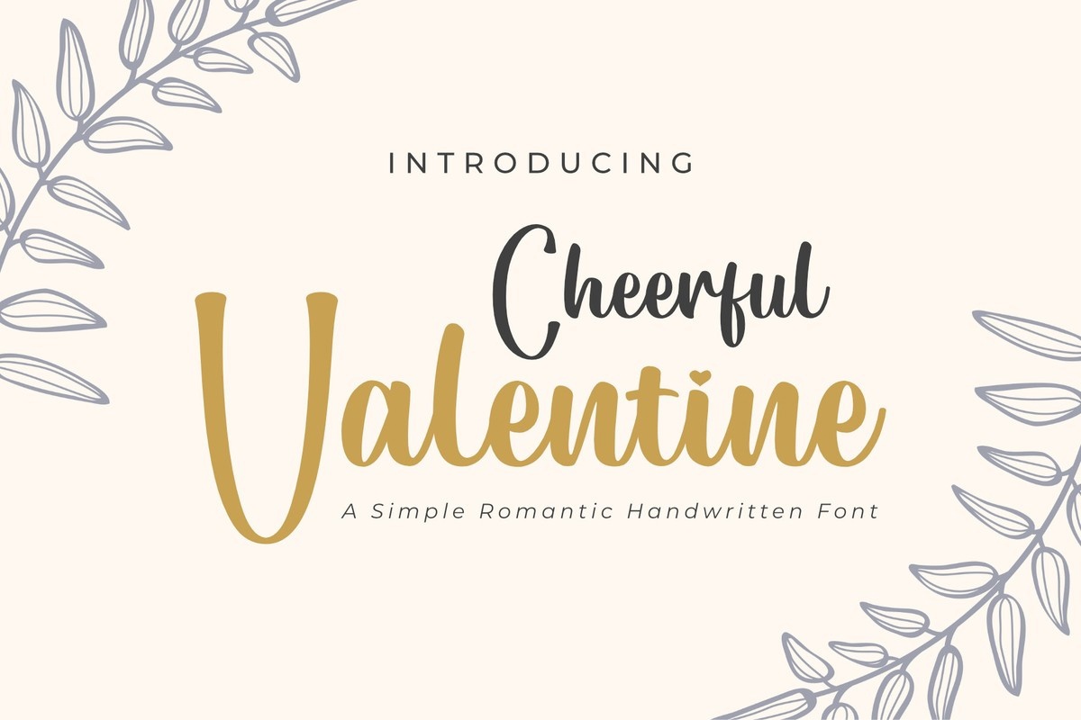 폰트 Cheerful Valentine