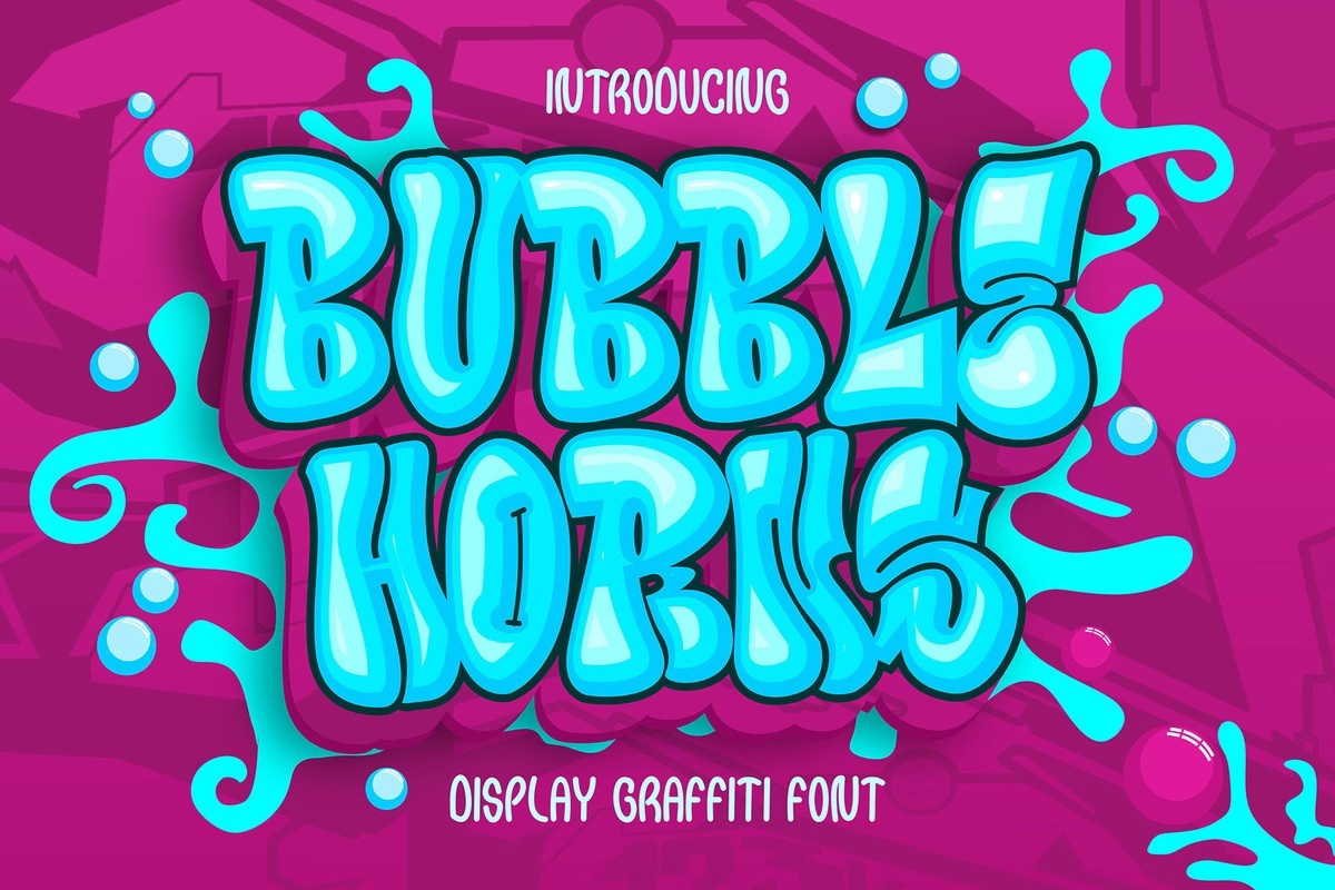 폰트 Bubble Horns Graffiti