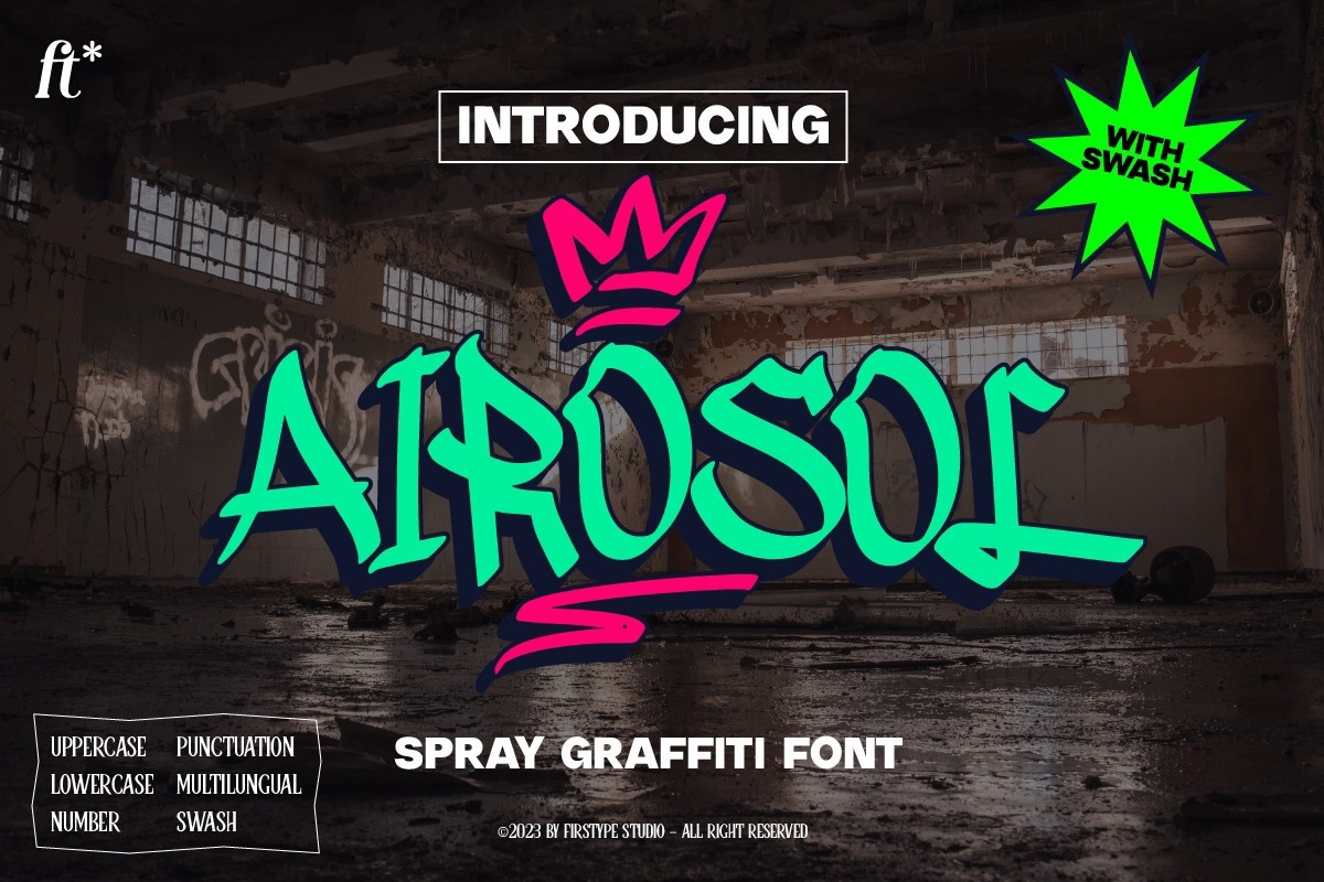 폰트 Airosol Spray Graffiti