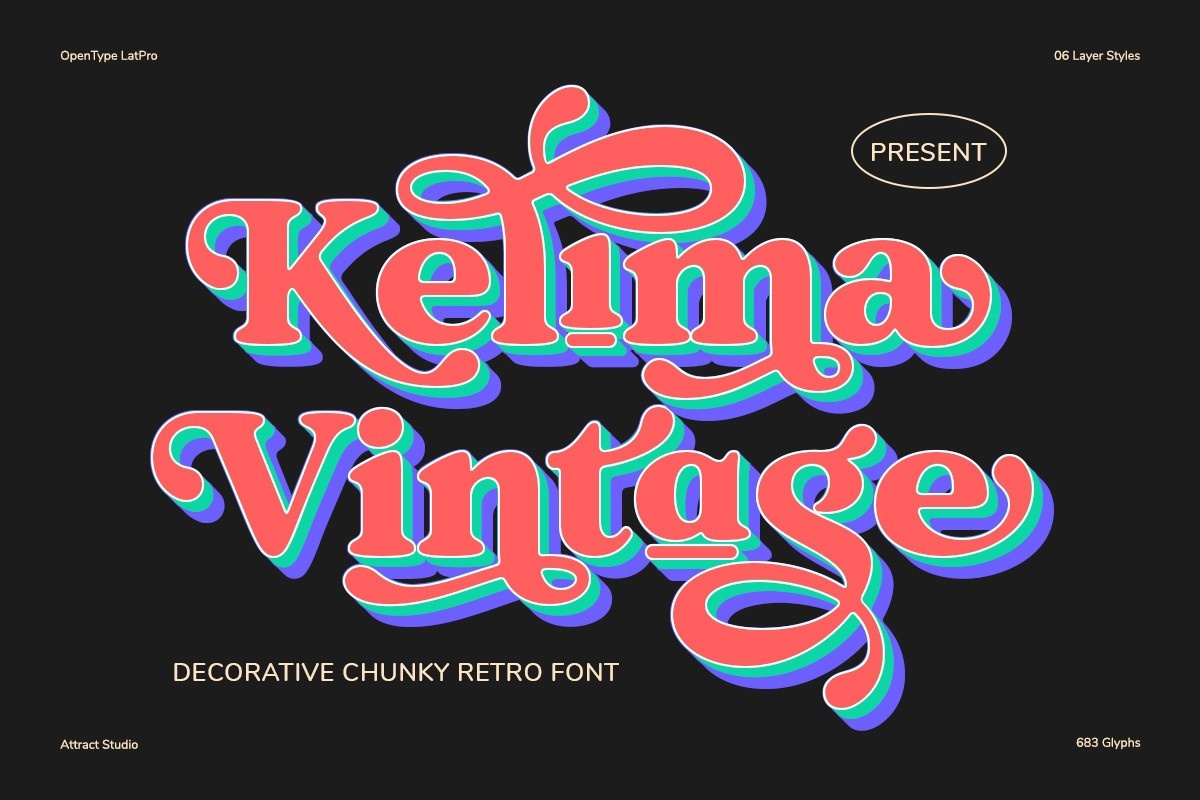 폰트 Kelima Vintage