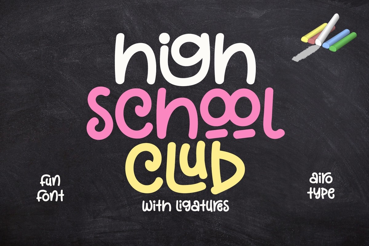 폰트 High School Club