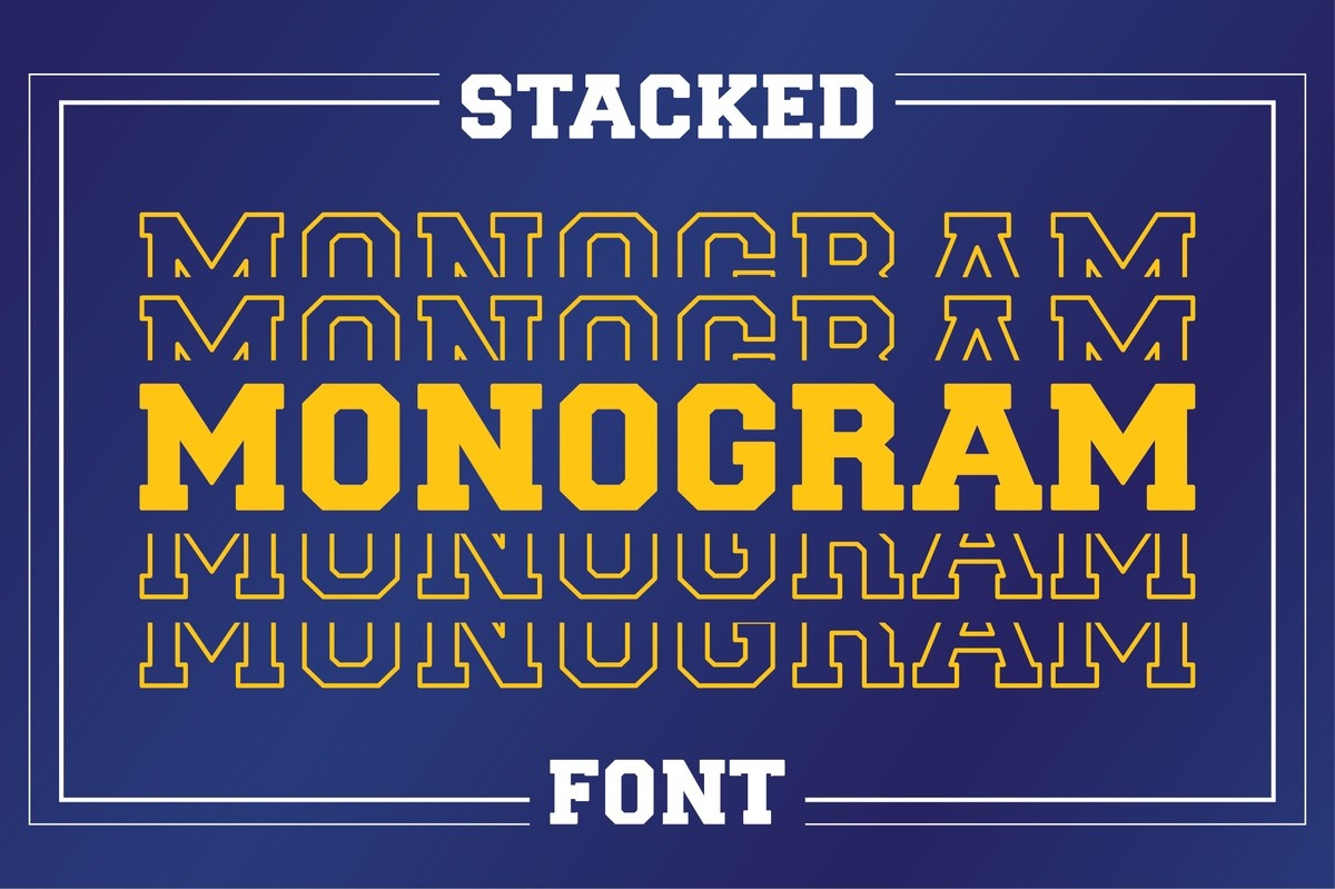 폰트 Stacked Monogram