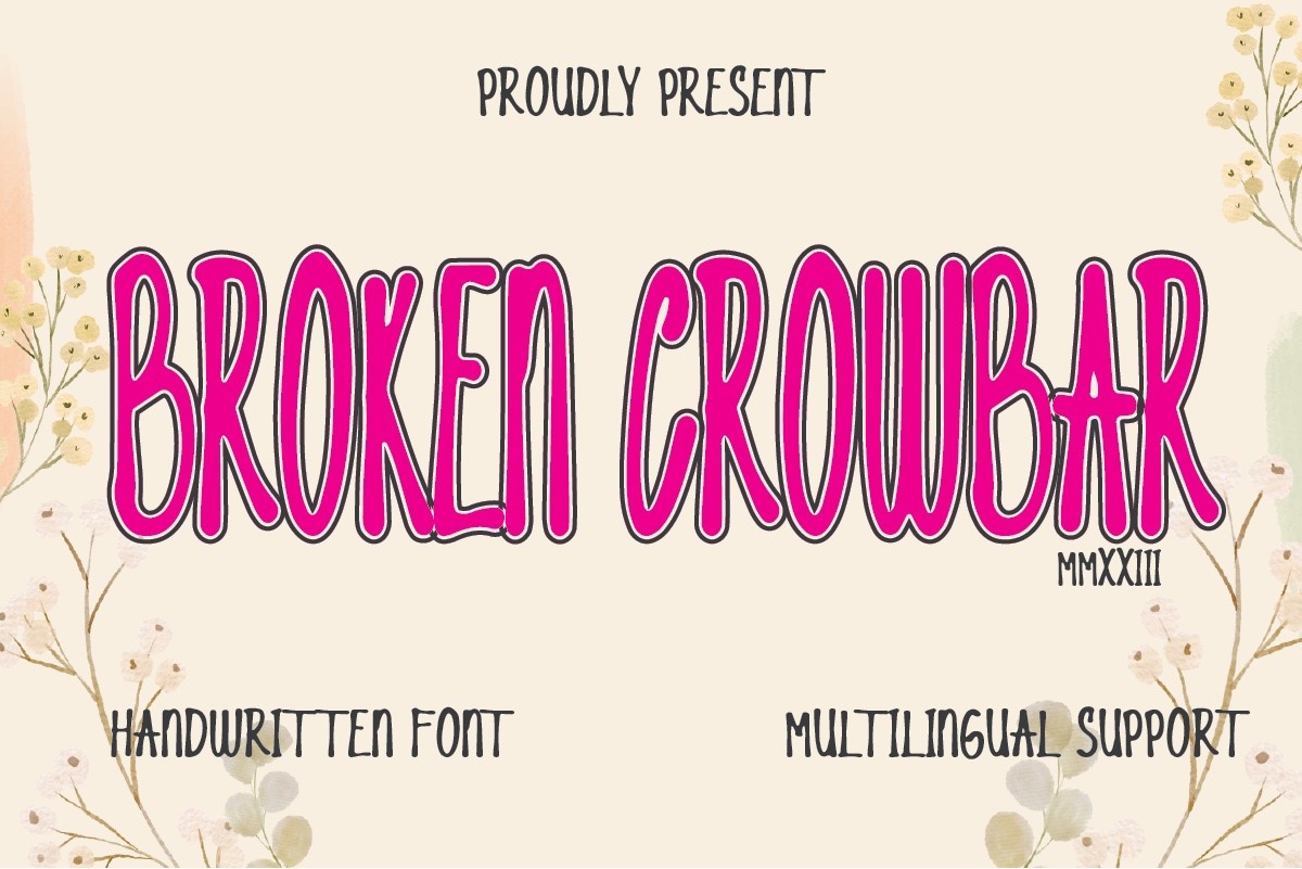 폰트 Broken Crowbar