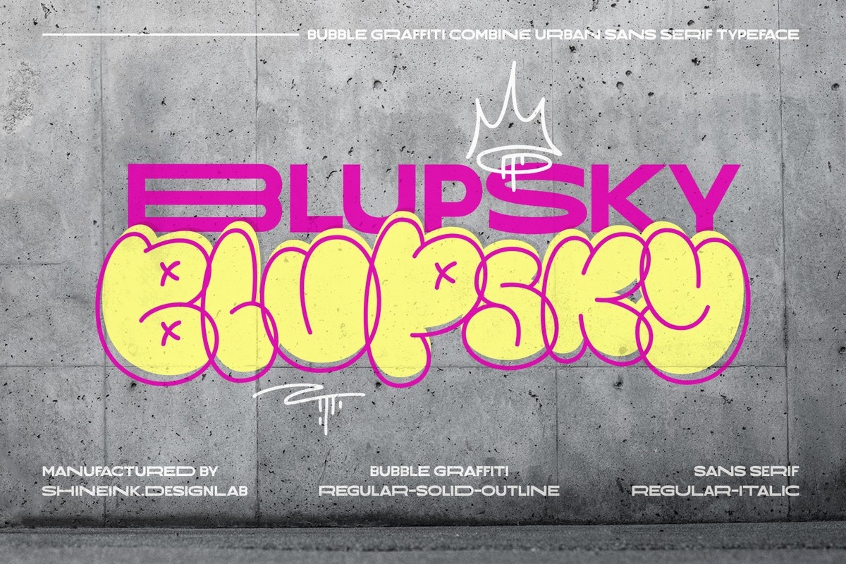 폰트 Blupsky