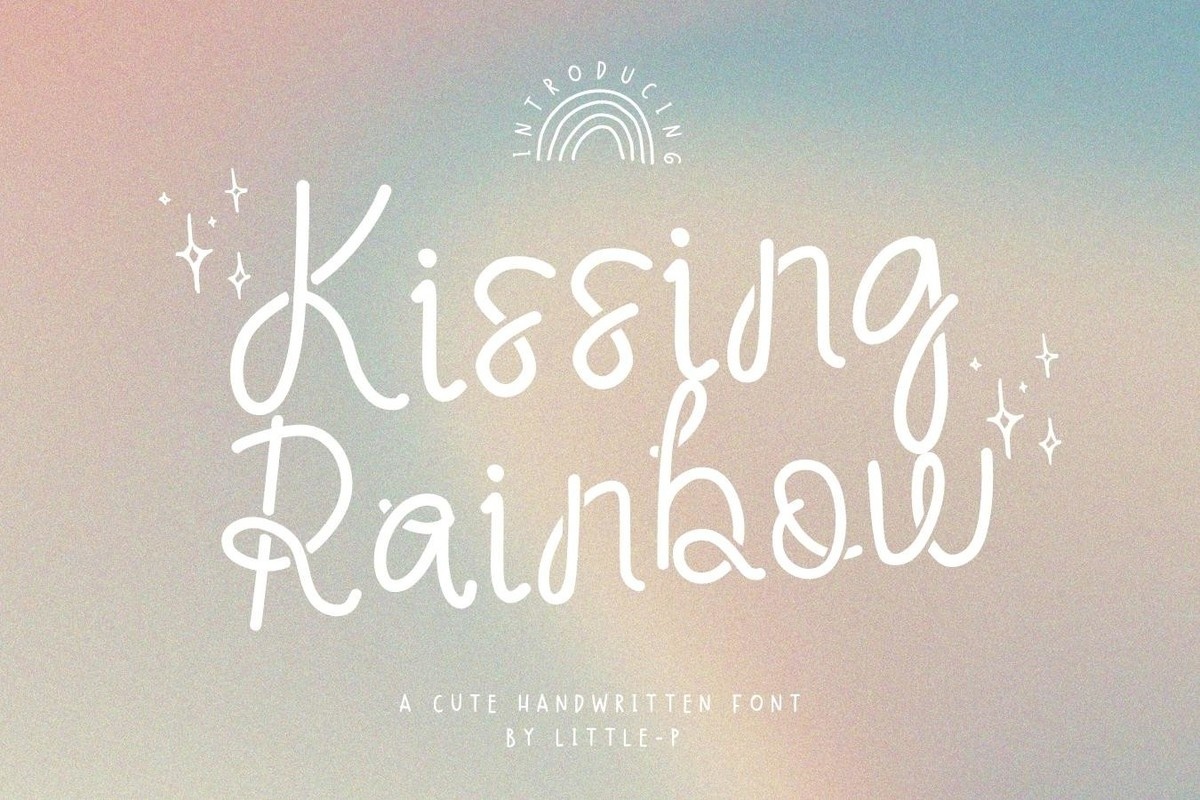 폰트 Kissing Rainbow