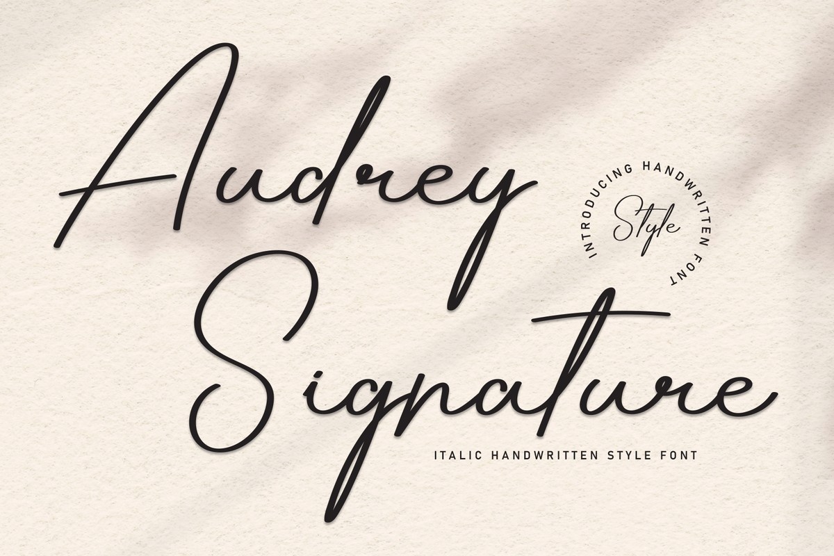 폰트 Audrey Signature