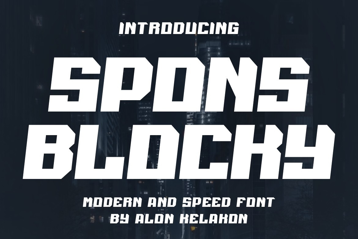폰트 Spons Blocky