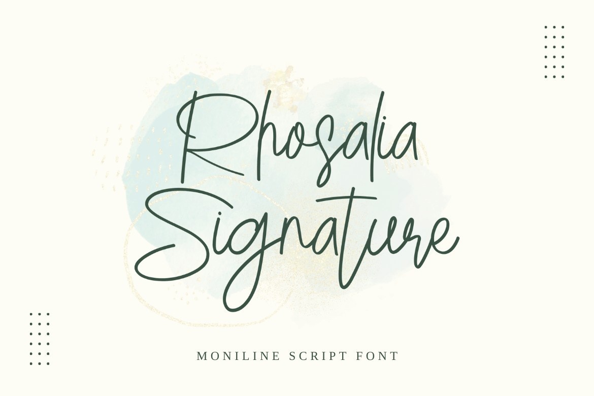 폰트 Rhosalia Signature