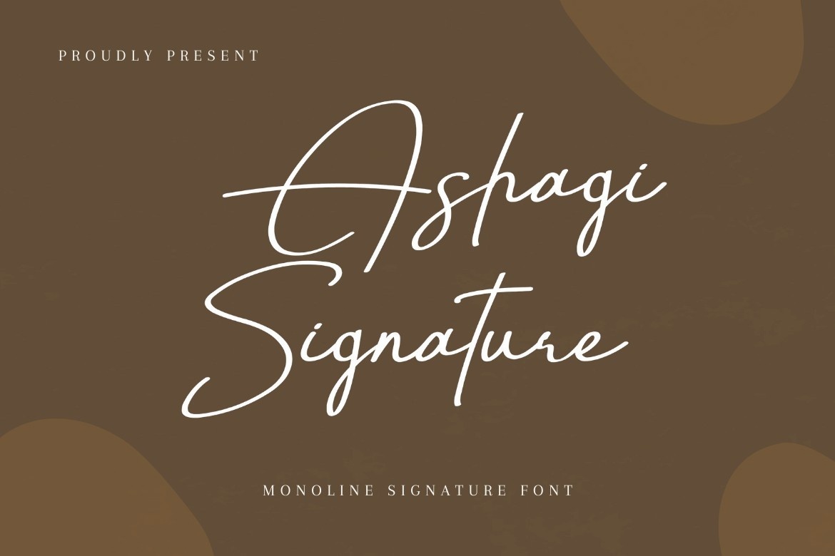 폰트 Ashagi Signature