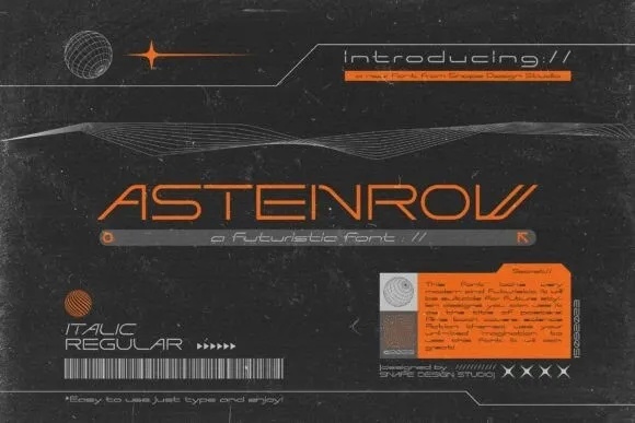 폰트 Astenrow Futuristic