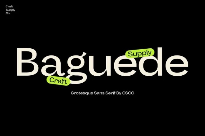 폰트 Baguede