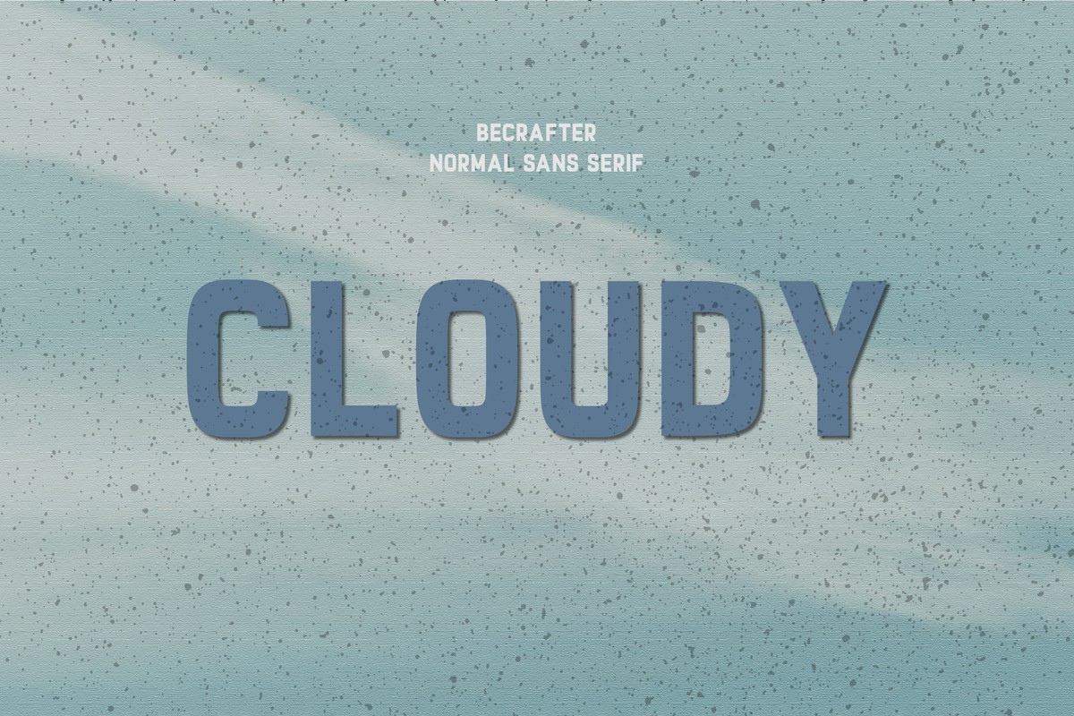 폰트 Cloudy
