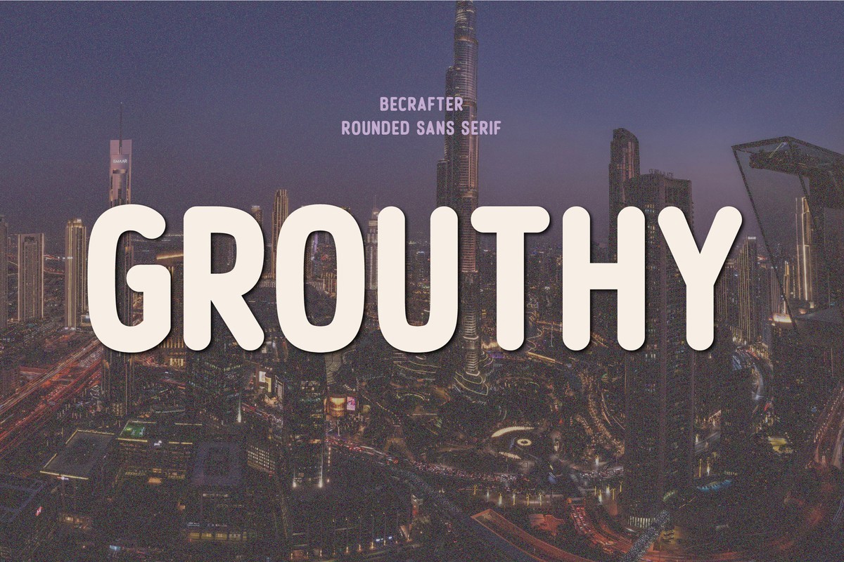 폰트 Grouthy Rounded