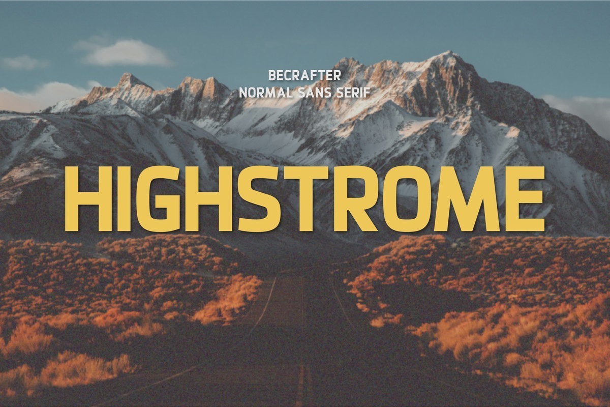 폰트 Highstrome