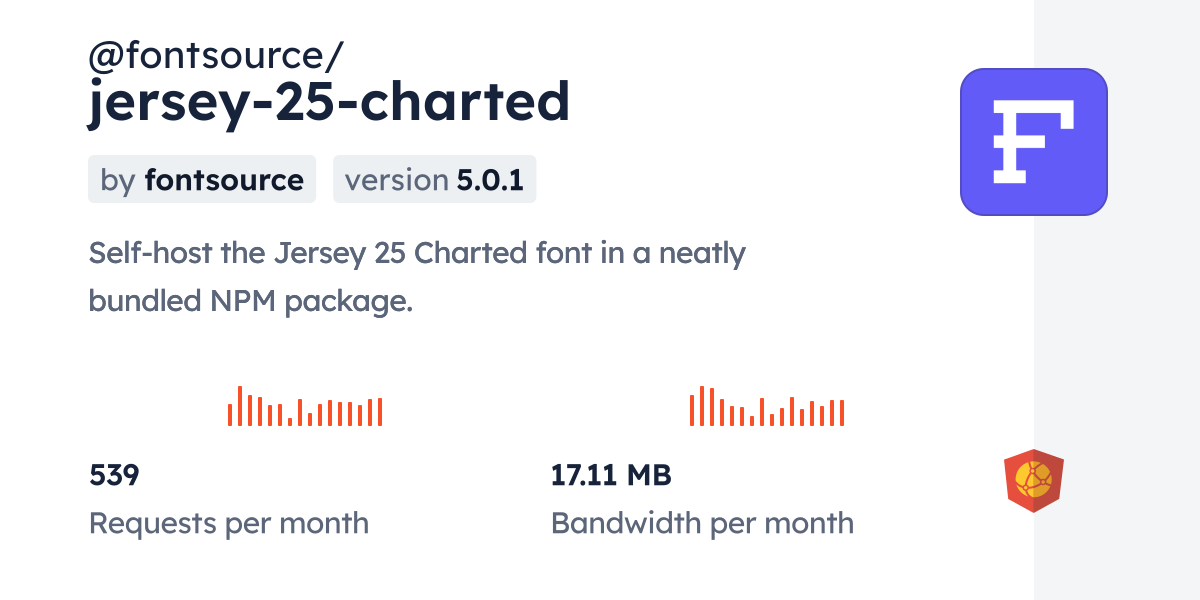 폰트 Jersey 25 Charted