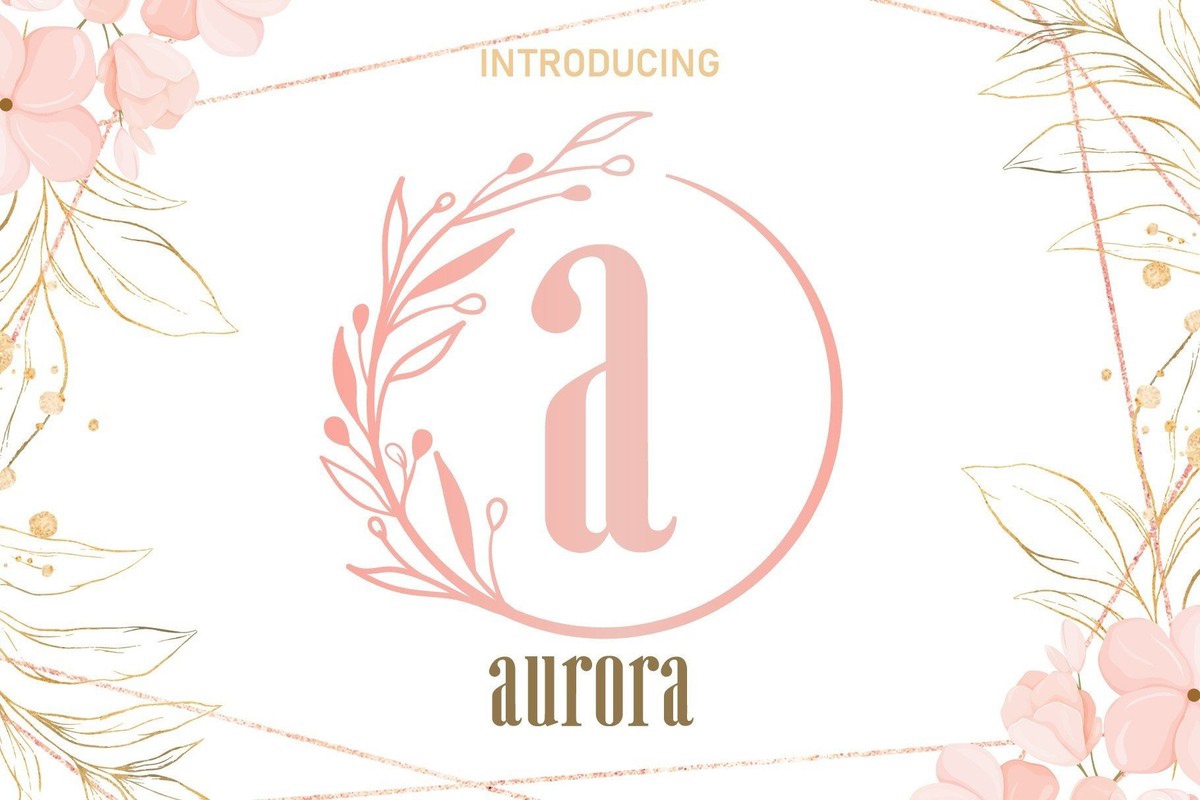 폰트 Aurora Leaf Circle Monogram