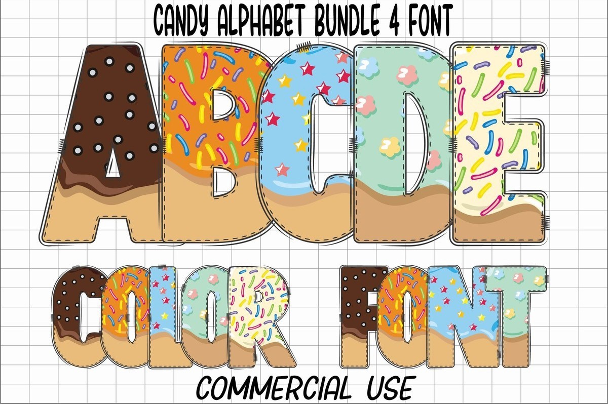 폰트 Candy Alphabet