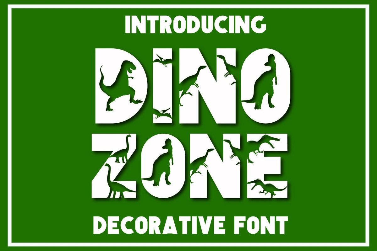 폰트 Dinozone