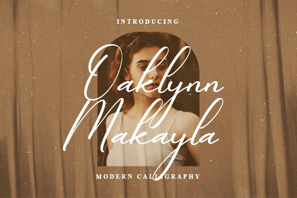 폰트 Oaklynn Makayla