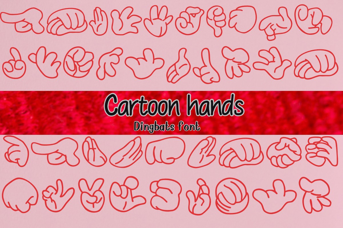 폰트 Cartoon Hands