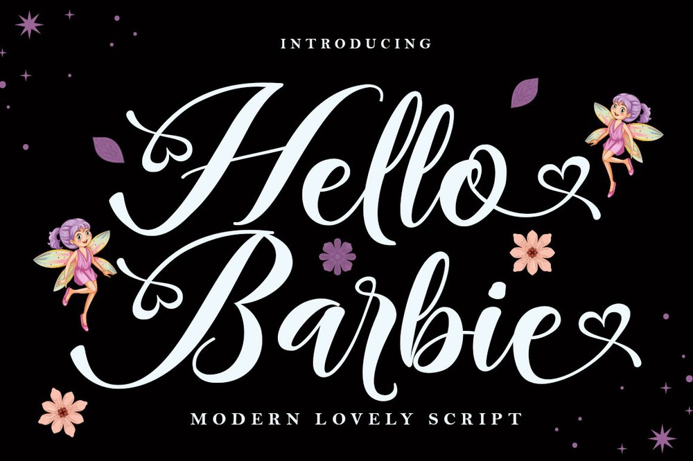 폰트 Hello Barbie Script