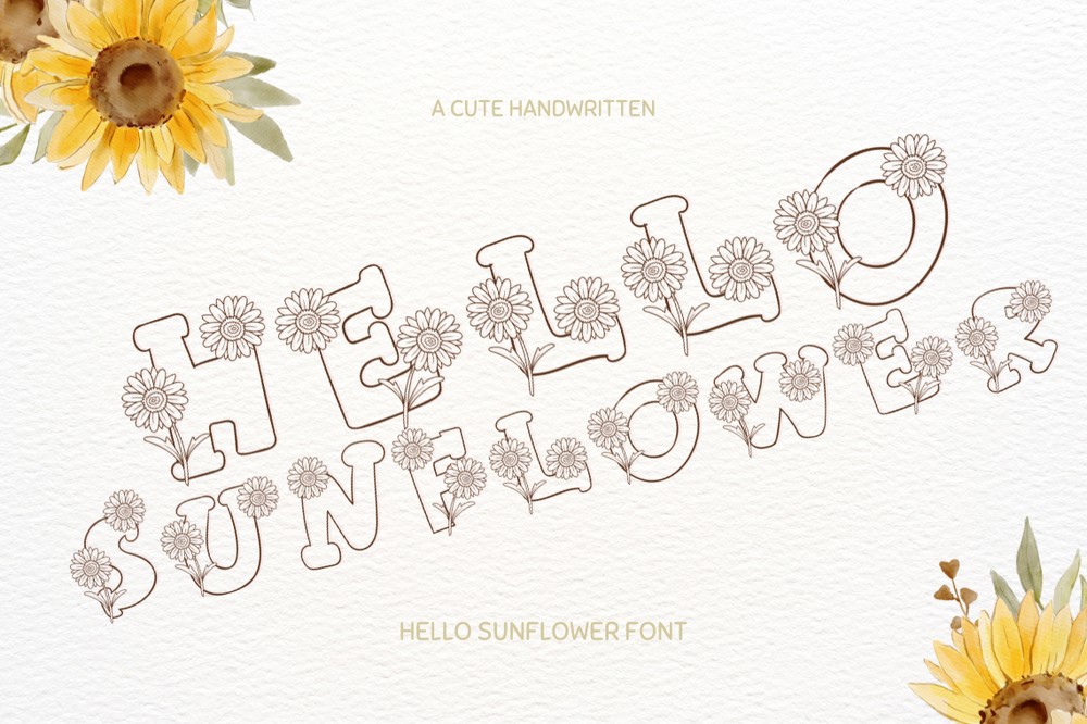 폰트 Hello Sunflower