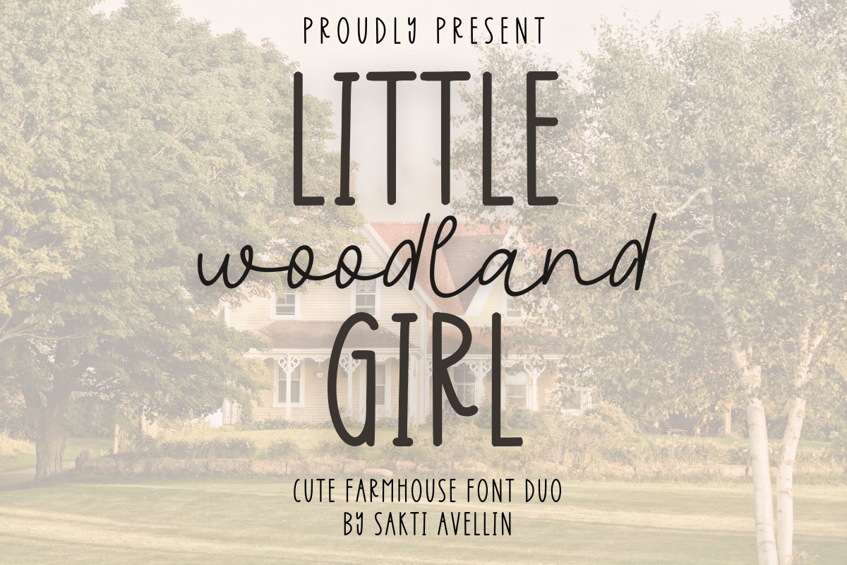 폰트 Little Girl Woodland Duo