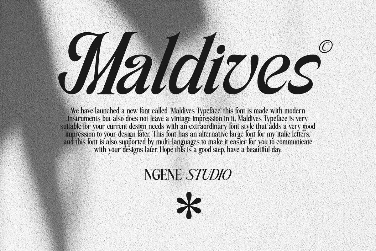 폰트 Maldives