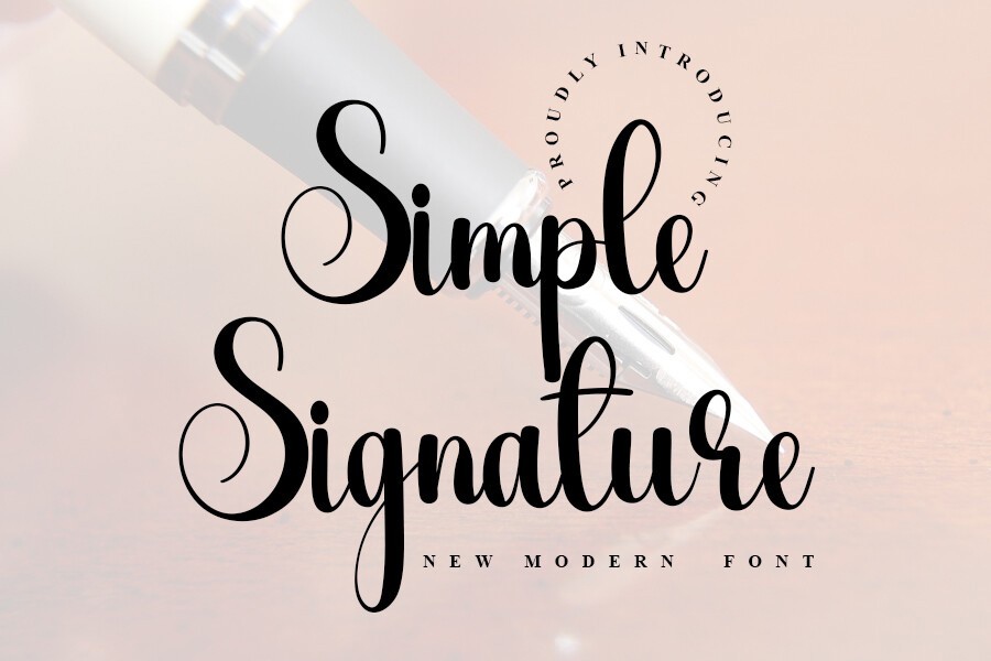 폰트 Simple Signature
