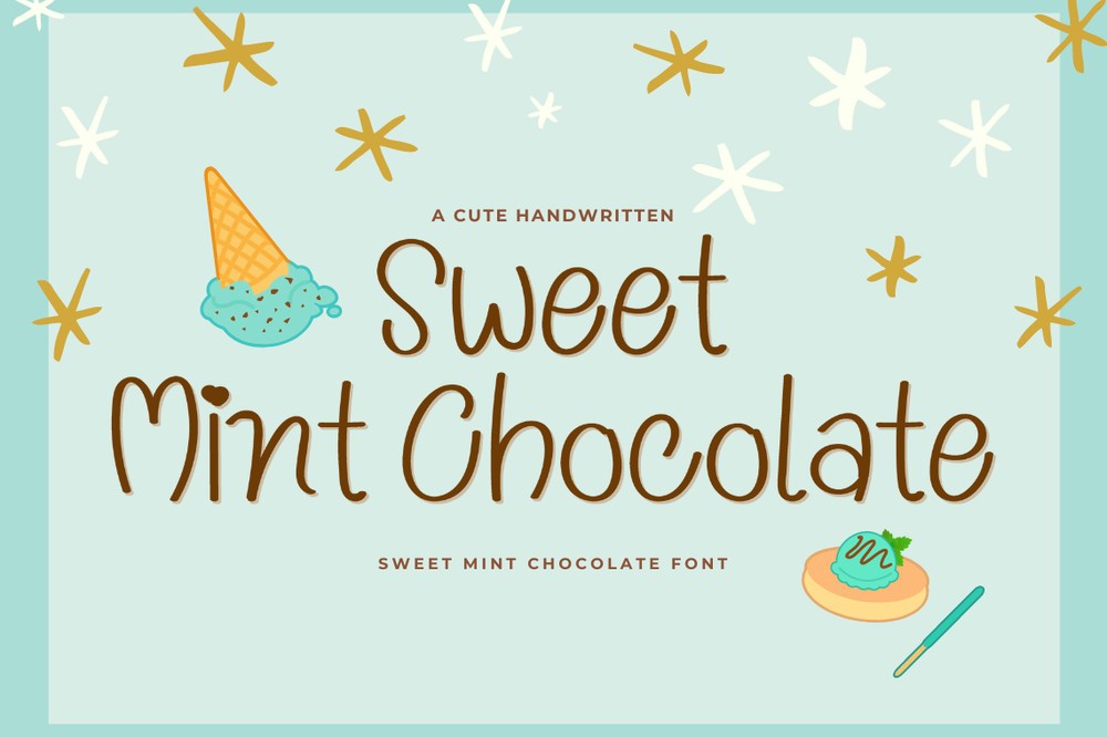 폰트 Sweet Mint Chocolate