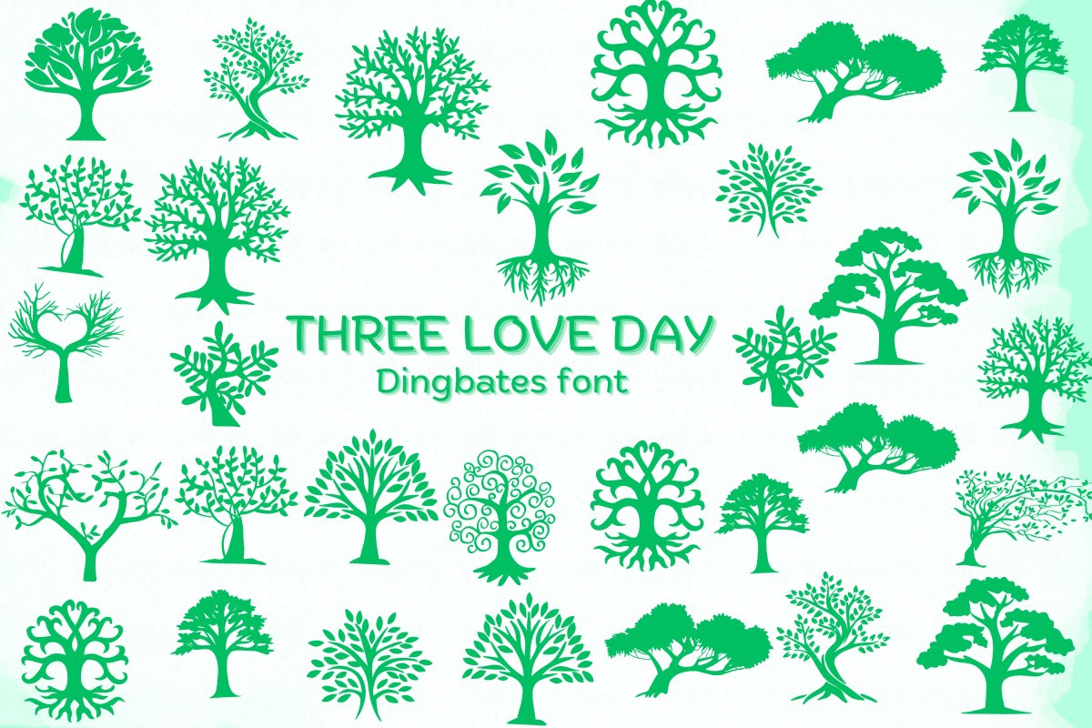 폰트 Tree Love Day
