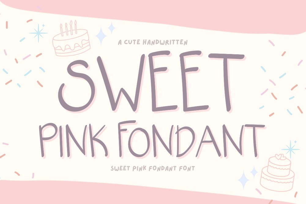 폰트 Sweet Pink Fondant