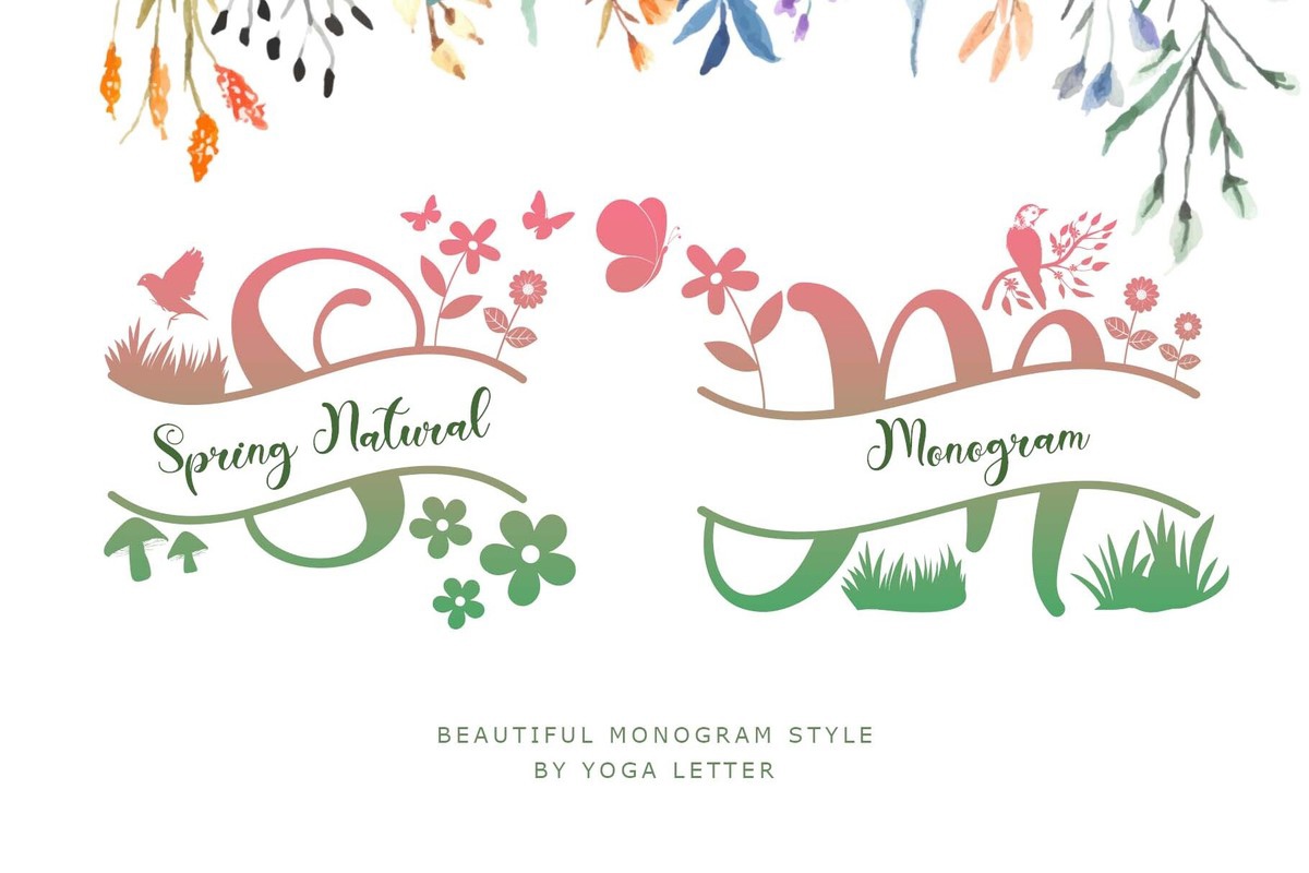 폰트 Spring Natural Monogram