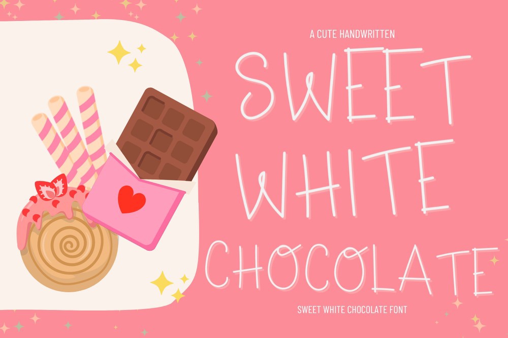 폰트 Sweet White Chocolate