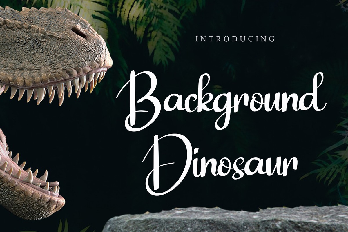 폰트 Background Dinosaur