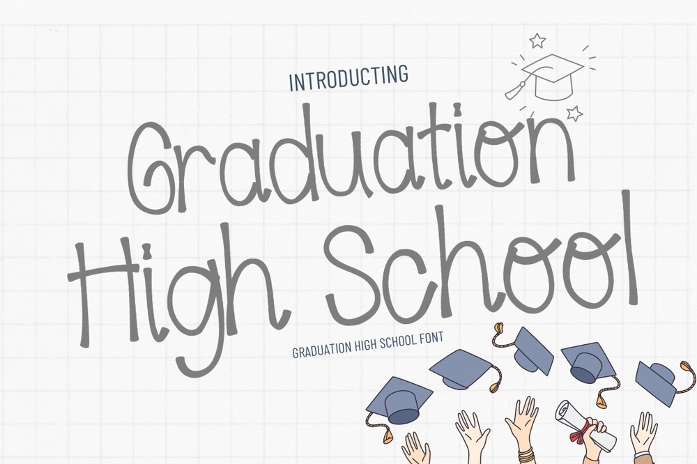 폰트 Graduation High School