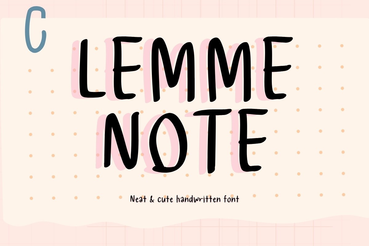 폰트 LemmeNote
