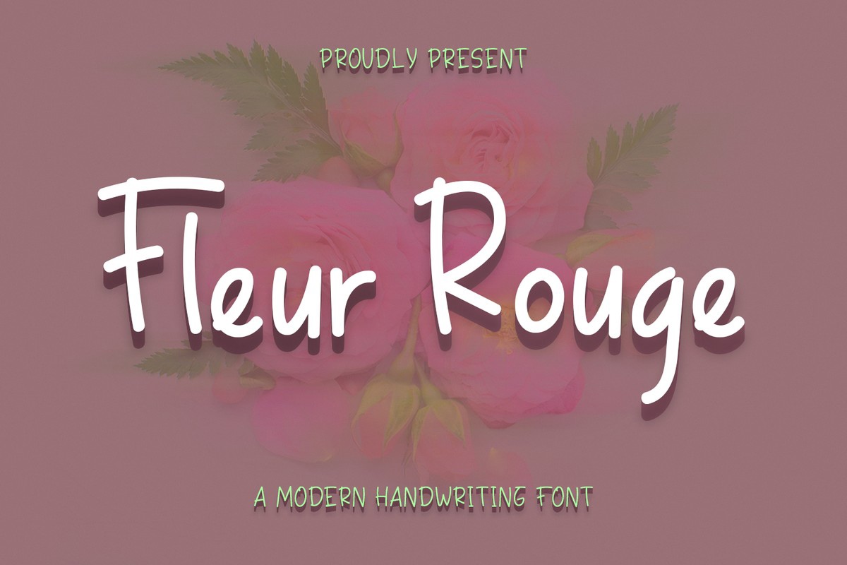 폰트 Fleur Rouge