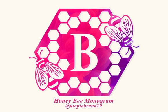 폰트 Honey Bee Monogram